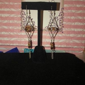 🔥🔥🔥 Long silver tone handmade earrings